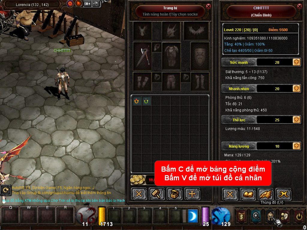 Chức năng chính của Game MU Thiên Long